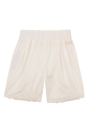bermuda in cotone bianco CHLOÉ KIDS | C20909117